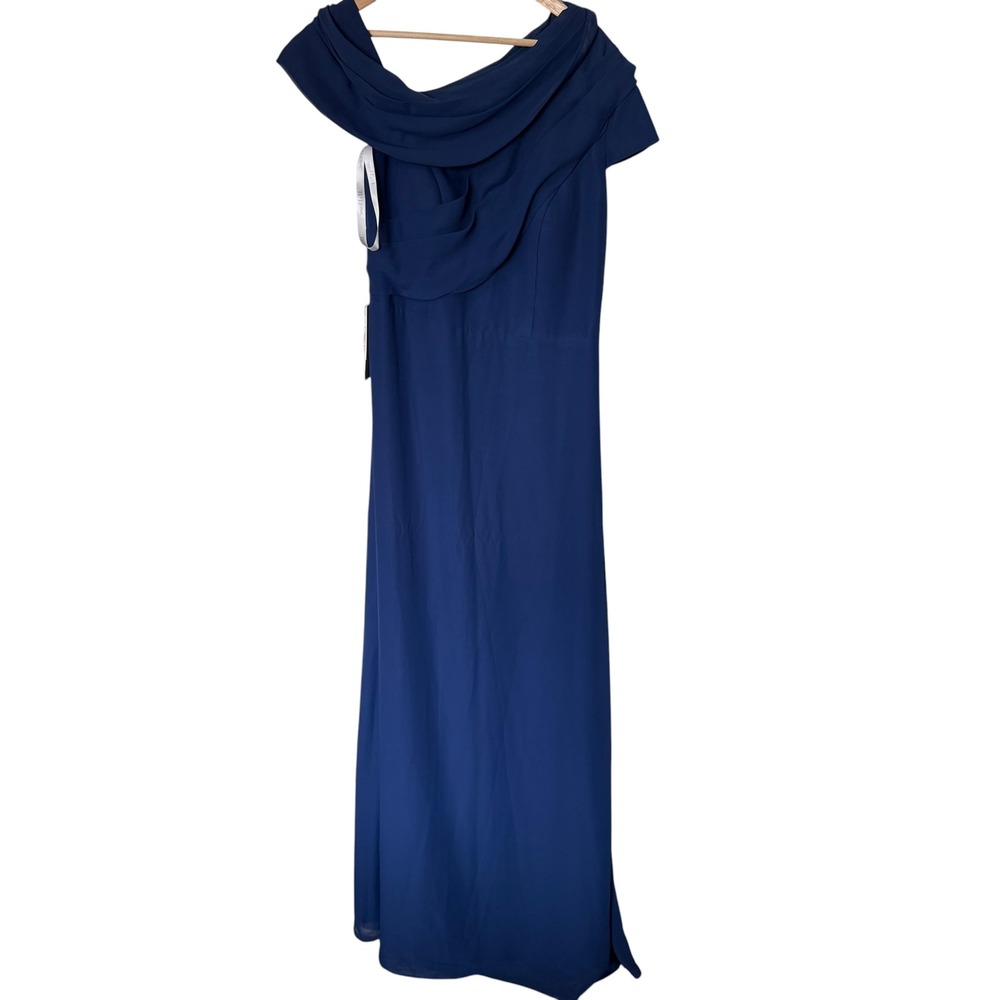 JJ's House Maxi Gown Women Custom Blue NEW Off Shoulder Chiffon Formal Dress